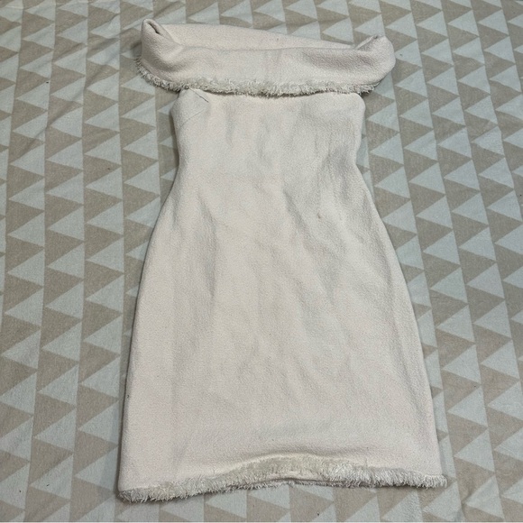 Tanya Taylor off the shoulder dress cream thick knit - Picture 2 of 5